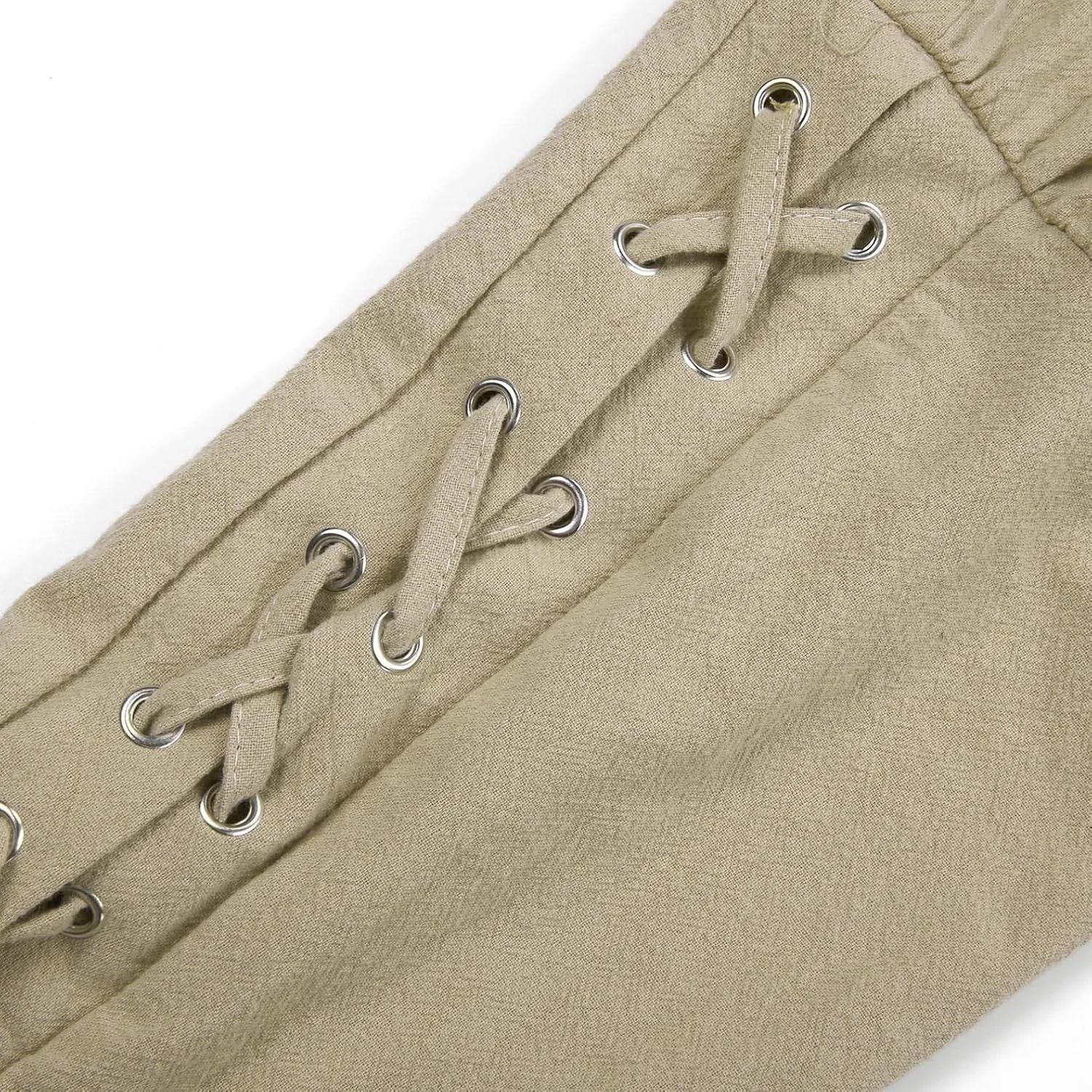 Mens Ankle Banded Pants Cotton Linen Renaissance Gothic Medieval Viking Navigator Pirate Trousers Gothic Pants
