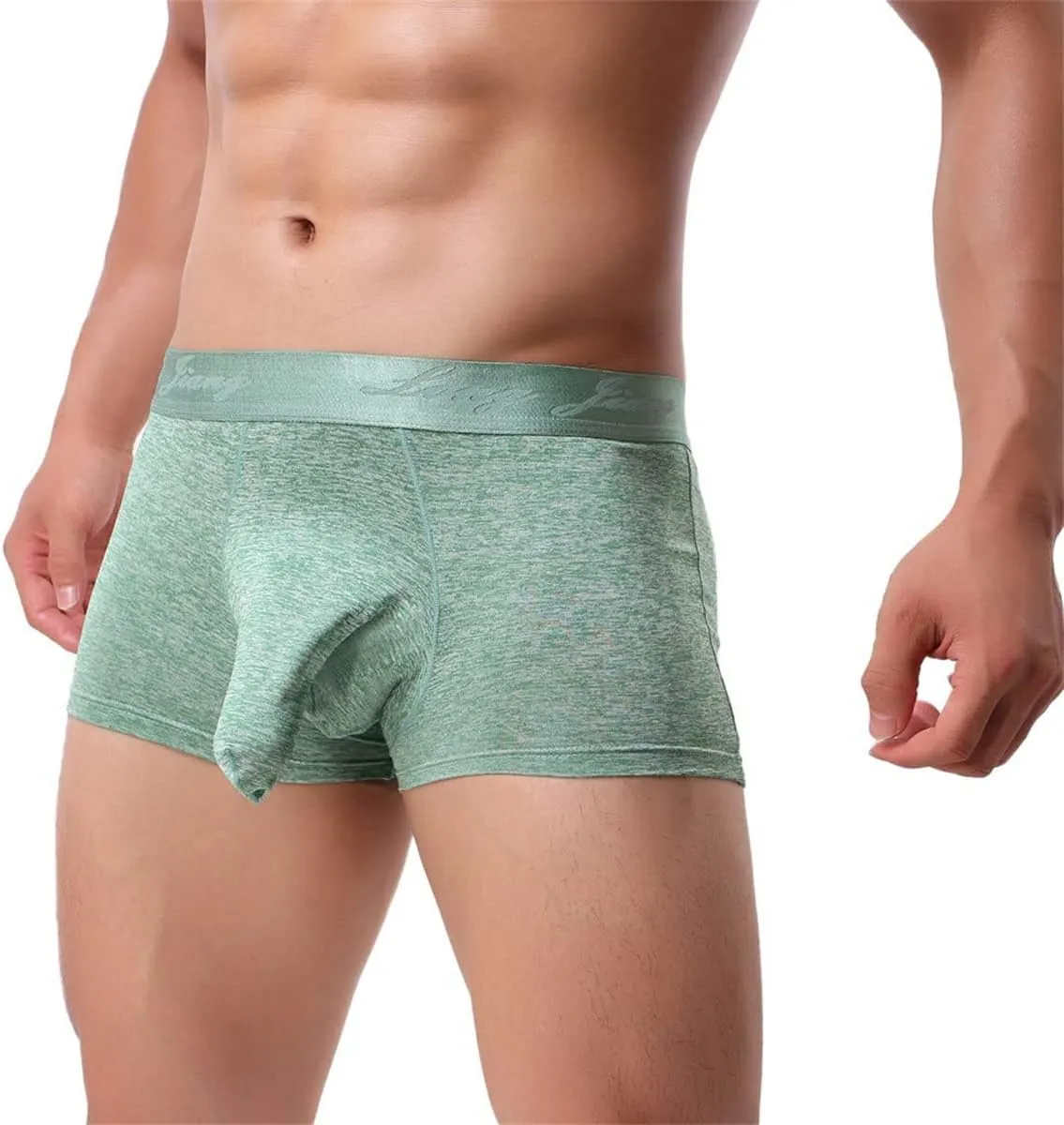 Men's Boxer Briefs Sexy Bulge Ball Pouch Underwear Soft and Breathable Bikini Shorts Trunks Thong Knickers Underpants