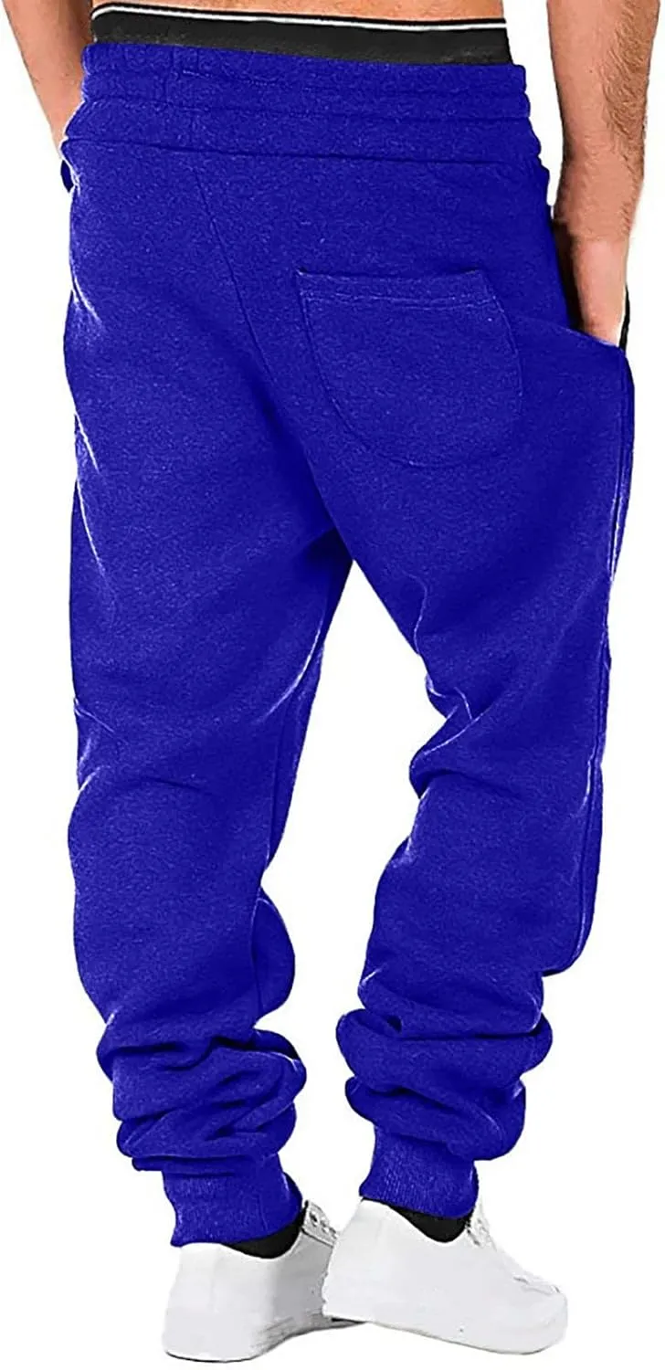 Men's Casual Cargo Pants 2025 Fashion Elastic Waist Drawstring Jogger Sweatpants Gym Wourkout Sport Pant with Pockets
