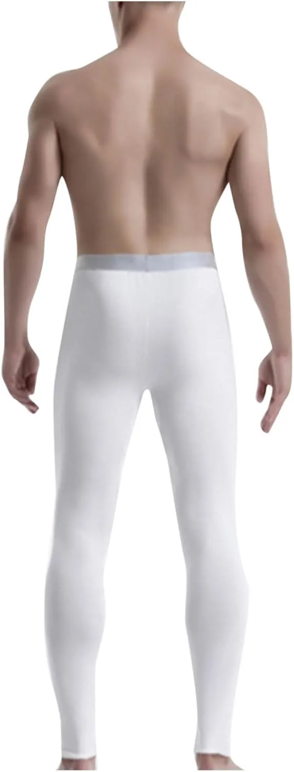 Mens Compression Pants With Ball Pouch Running Tights Workout Leggings Athletic Base Layer Pants for Yoga Basketball