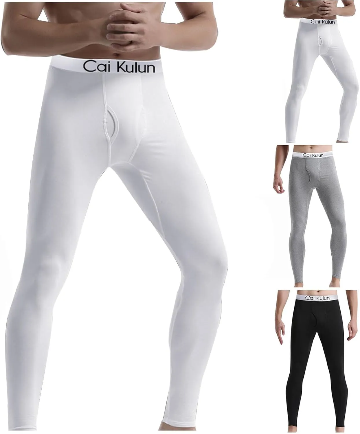 Mens Compression Pants With Ball Pouch Running Tights Workout Leggings Athletic Base Layer Pants for Yoga Basketball