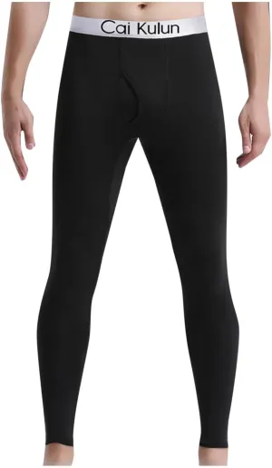 Mens Compression Pants With Ball Pouch Running Tights Workout Leggings Athletic Base Layer Pants for Yoga Basketball
