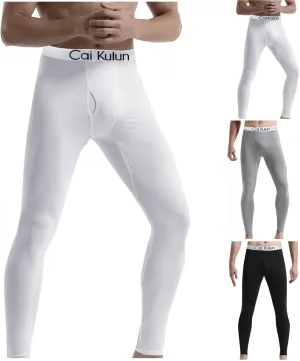Mens Compression Pants With Ball Pouch Running Tights Workout Leggings Athletic Base Layer Pants for Yoga Basketball