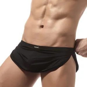 Mens Mesh Booty Shorts 3 Inch Sexy Smooth Lounge Active Shorts Ranger Panties