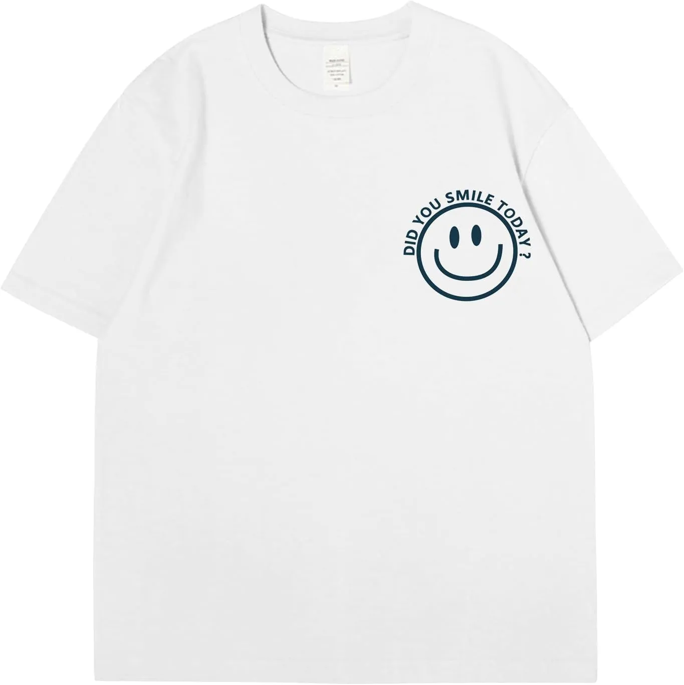 Men's T Shirts Smile Face Graphic Tees Oversized Tshirts Heavyweight Athletic Workout Short Sleeve Cotton Tops