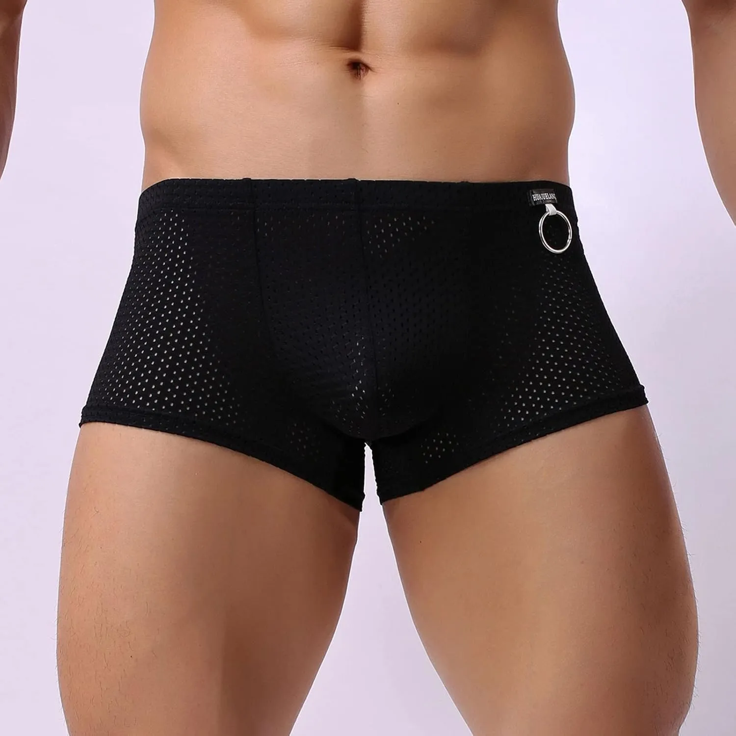Men's Underwear Boxer Brief Sexy High Waisted Cotton Breathable Underwear Cool Pouch Comfortable Soft Stretch Trunks
