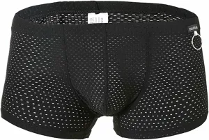Men's Underwear Boxer Brief Sexy High Waisted Cotton Breathable Underwear Cool Pouch Comfortable Soft Stretch Trunks