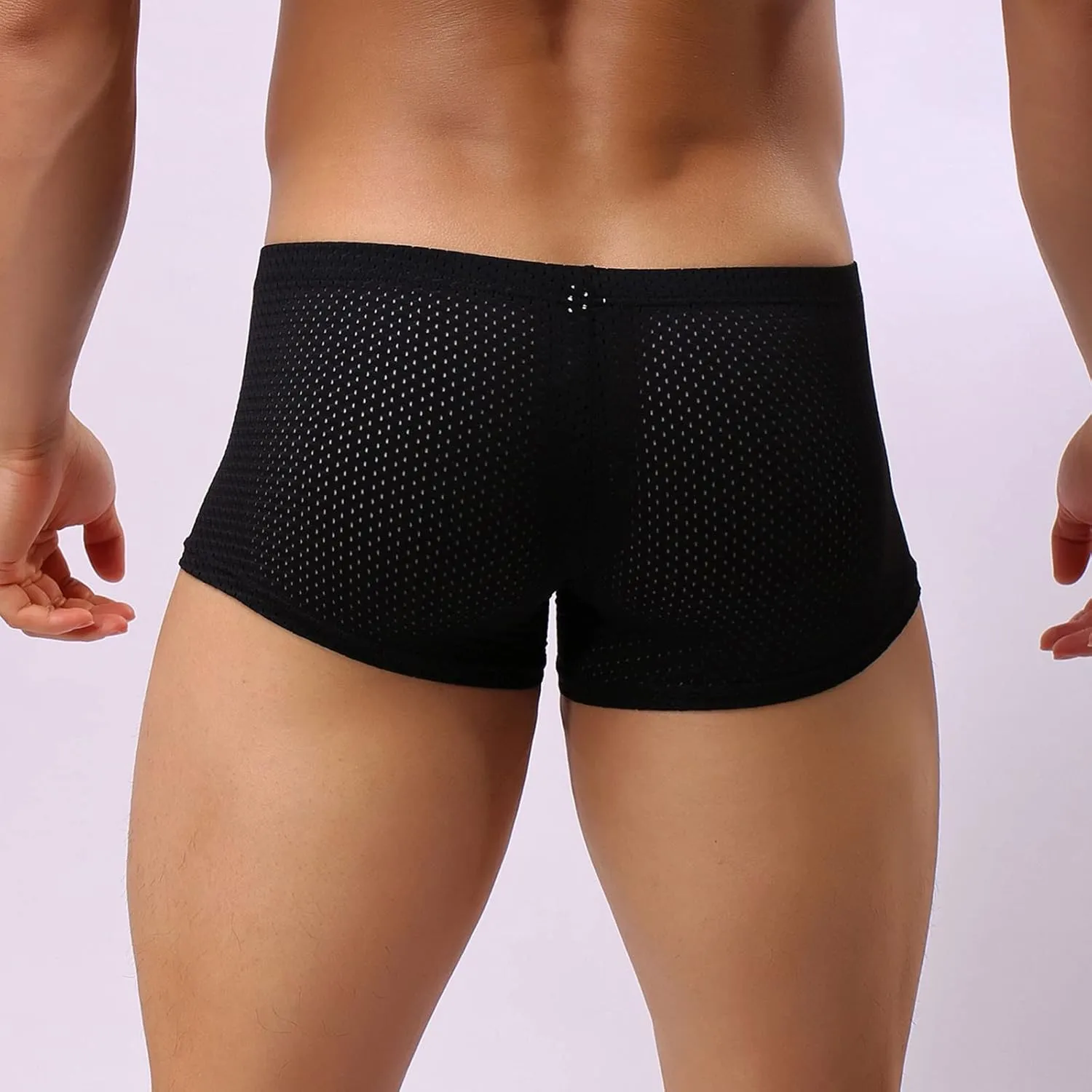 Men's Underwear Boxer Brief Sexy High Waisted Cotton Breathable Underwear Cool Pouch Comfortable Soft Stretch Trunks