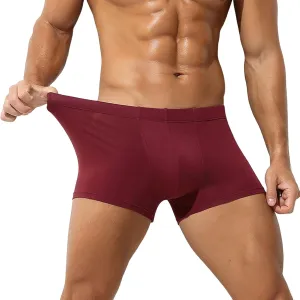 Mens Underwear Boxer Briefs High Waisted Breathable Sexy Cotton Boxer Briefs Pouch Soft Comfortable Stretch Boxer Briefs
