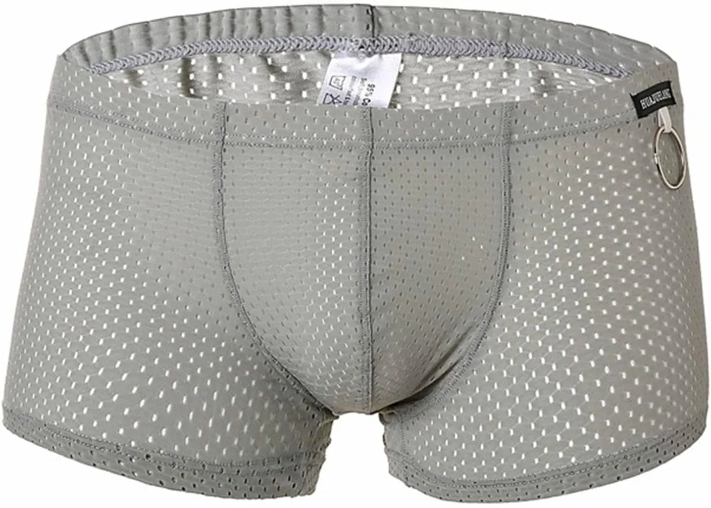 Mens Underwear Boxer Briefs Men's Solid Mesh Net Breathable Reguard Rise Boxer Briefs Sports Underpants Trunks