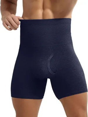 Mens Underwear Boxers Sexy High Waisted Cotton Breathable Boxer Briefs Stretch Comfortable Cool Soft Pouch Underwear