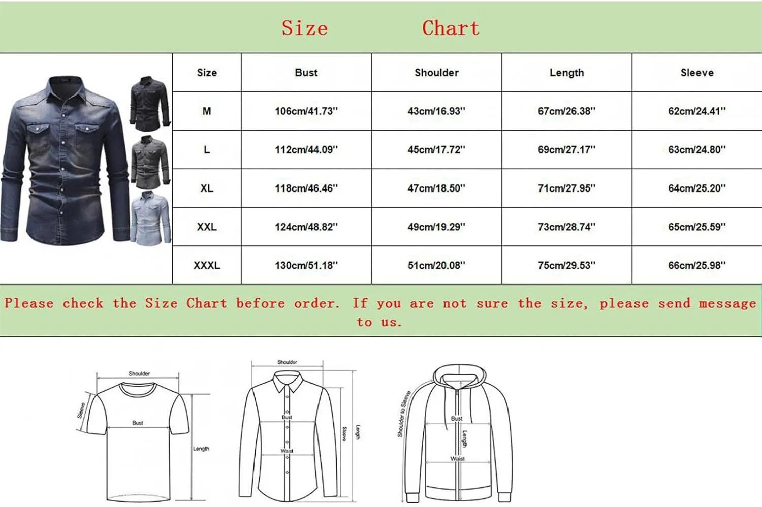Mens Western Cowboy Shirts Vintage Washed Long Sleeve Denim Shackets Distressed Button Down Trucker Fishing Work Shirts