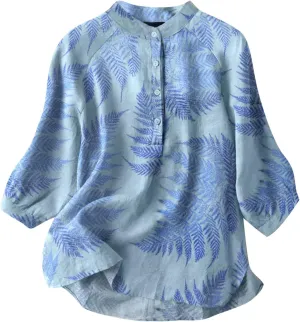 Mexican Embroidered Tops for Women Summer Cotton Linen Top Casual Short Sleeve Blouses Fasion Round Neck Tee