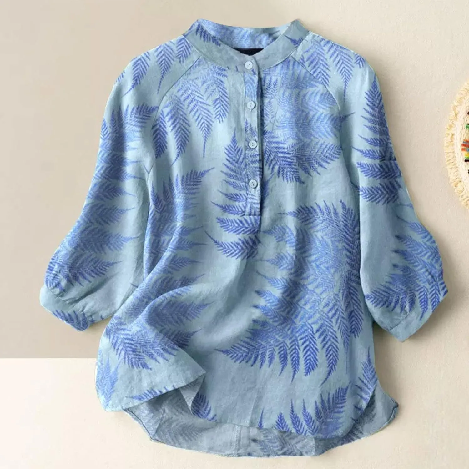 Mexican Embroidered Tops for Women Summer Cotton Linen Top Casual Short Sleeve Blouses Fasion Round Neck Tee
