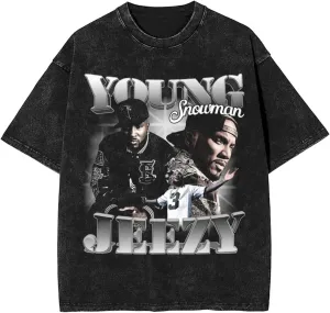 Oversized T Shirt for Men's Y2K Print Vintage Fashion Crewneck Short Sleeve Cotton Tops