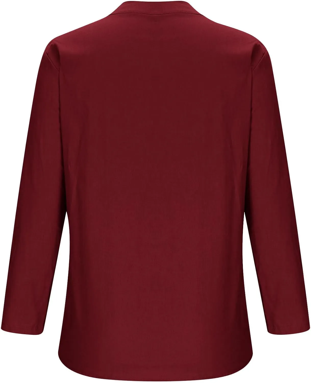 Plus Size Womens Cotton Linen Button Down Shirt 2025 Spring Summer Long Sleeve Tunic Solid Blouses Loose Work Tops