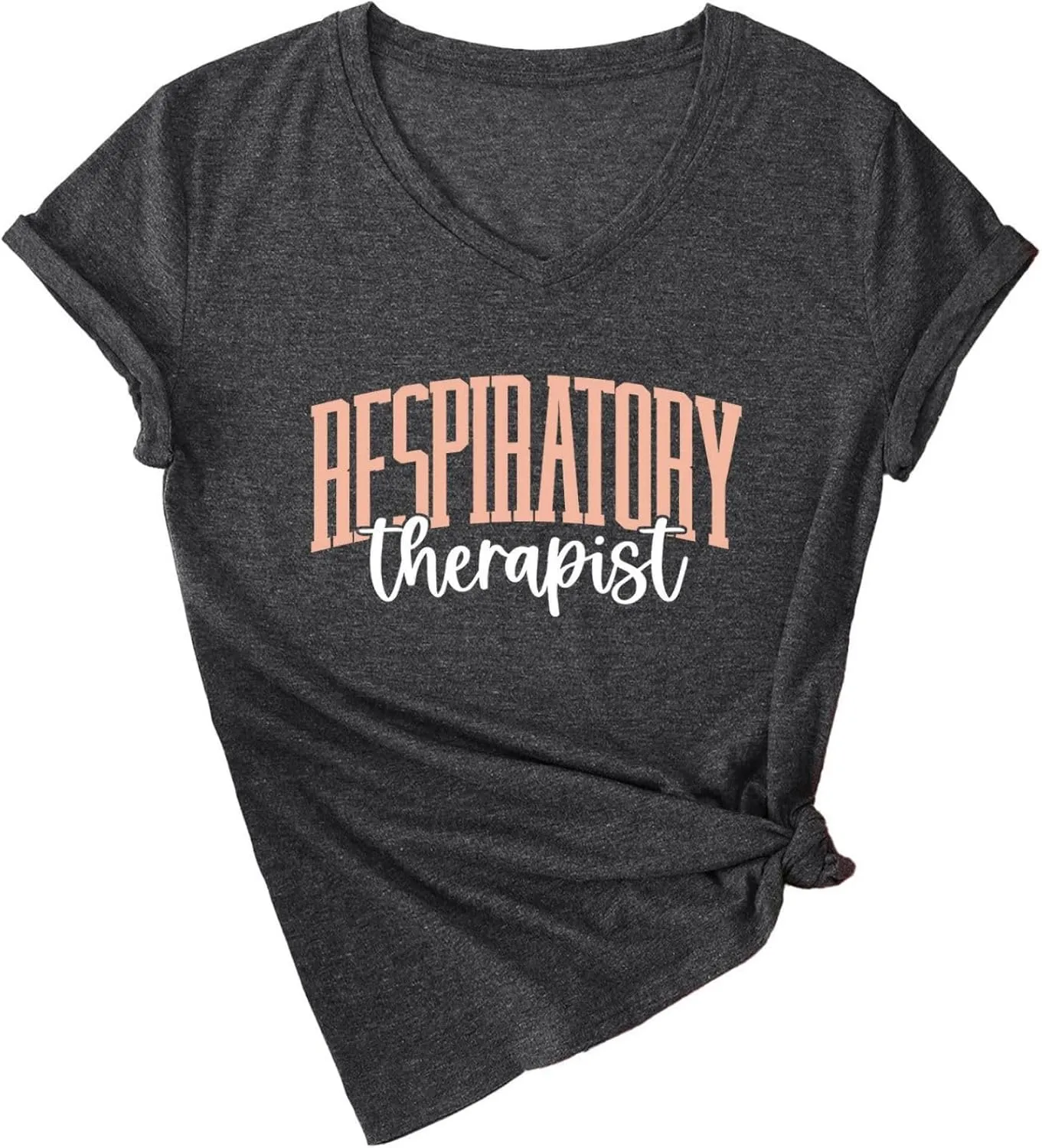 Respiratory Therapist V Neck T-Shirt Women RT Care Week Apparel Specialist Breathing RT Student Gift Idea Tee