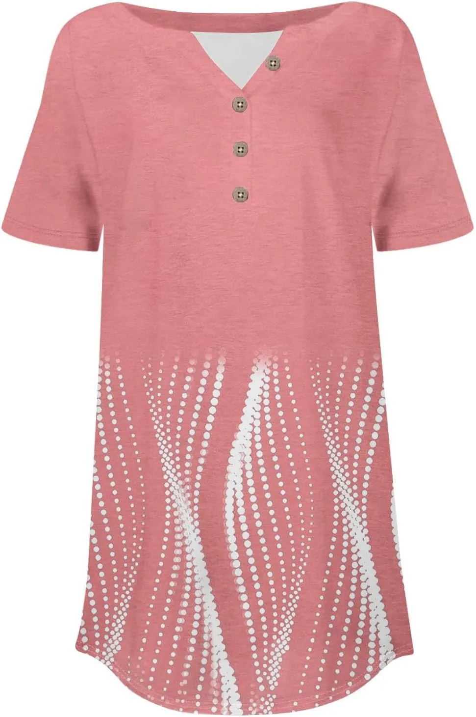 SHAOBGE Summer Tops for Women 2025 Vacation Trendy V Neck Boho Short Sleeve Shirts Casual Loose Comfy Tunics