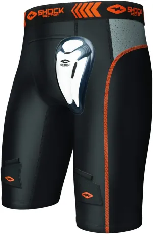 Shock Doctor Men's Core Support Hockey Shorts with Protective Bioflex Cup (Adult)