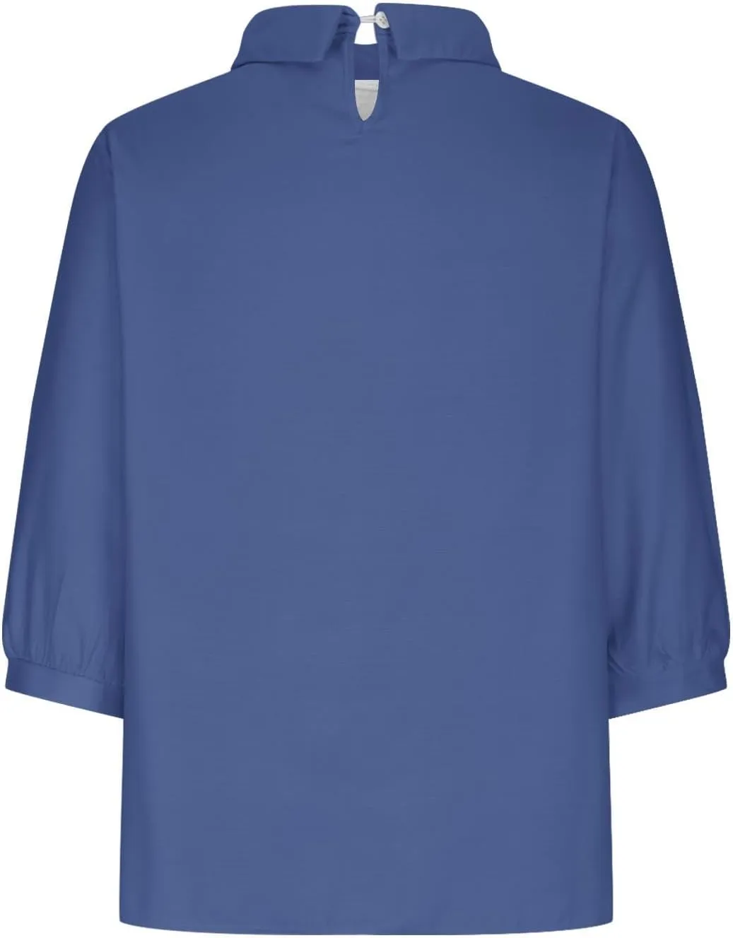 Summer Cotton Linen Gauze Shirts Comfy Shift Breathable Lounge Top Loose Fit 3/4 Sleeve Lapel T Shirt Plain Blouse