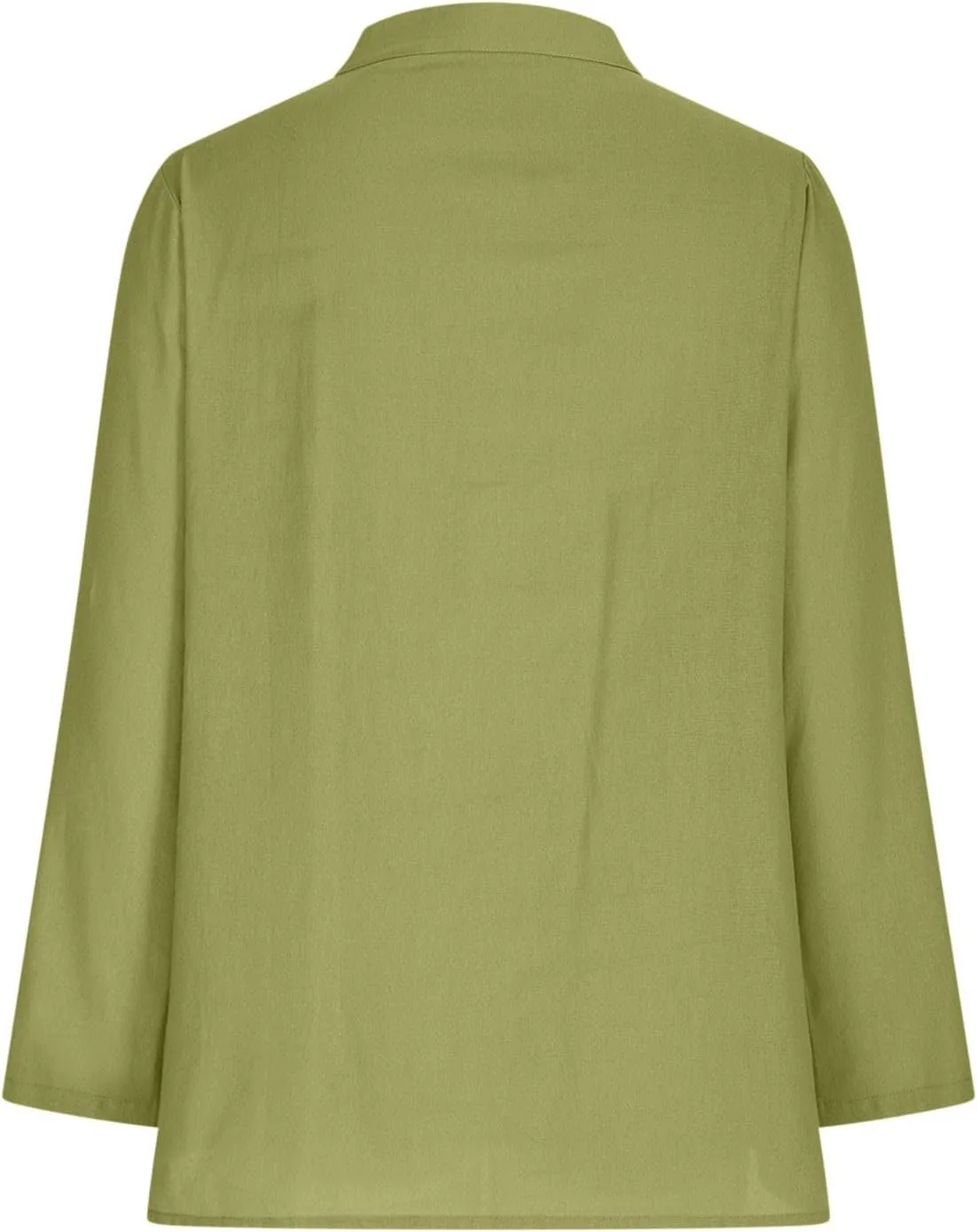 Summer Tops for Women Casual Fashion Button Down Long Sleeve Plus Size Linen Shirts Gauze Tunic Blouse Trendy Clothes