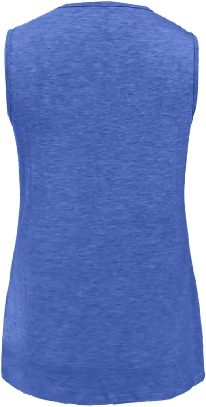 Tank Top for Women Summer V Neck T Shirt Casual Sleeveless Solid Color Tshirts Loose Fit Trendy Clothes