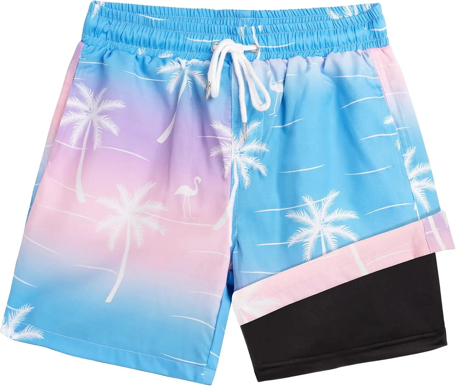 techcity Boys Swim Trunks Boxer Brief Liner Swimwear Bathing Suit Quick Dry Compression Swim Shorts 3-18 Years