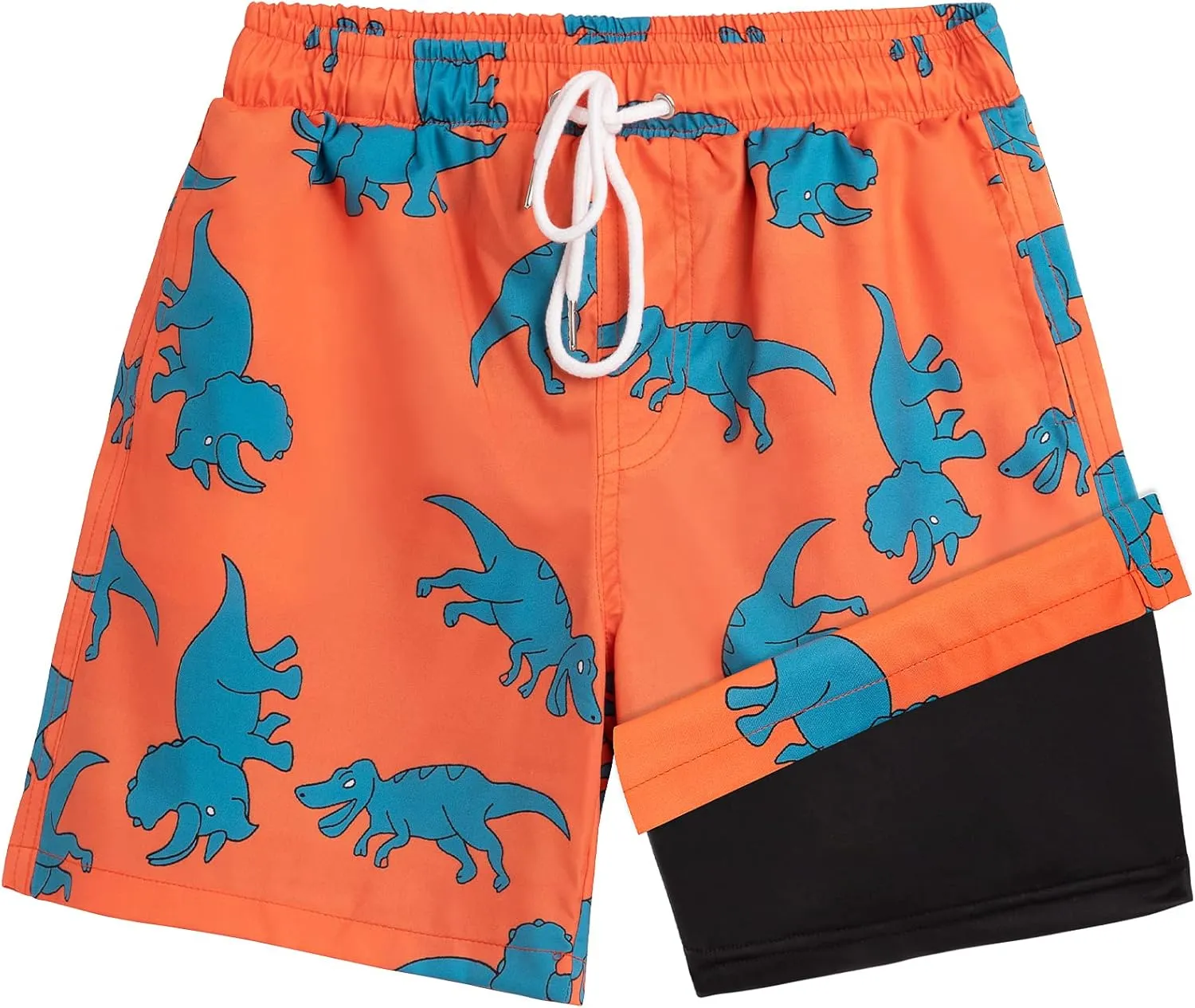 techcity Boys Swim Trunks Boxer Brief Liner Swimwear Bathing Suit Quick Dry Compression Swim Shorts 3-18 Years
