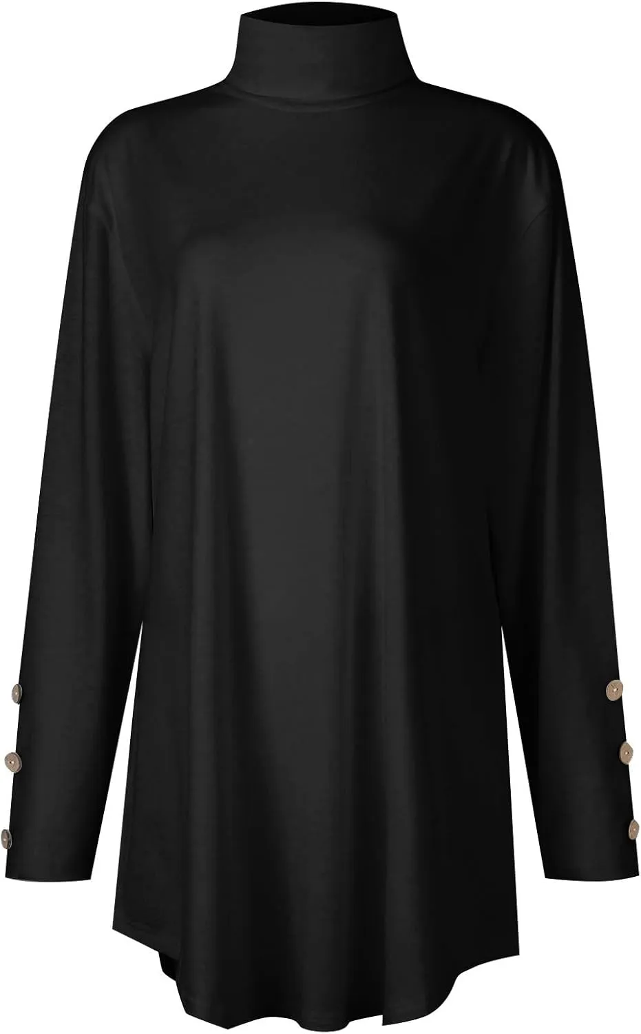 Tunic Sweatshirts for Women Spring Fashion Long Shirts to Wear with Leggings Casual Turtleneck Long Sleeve Pullover Tops