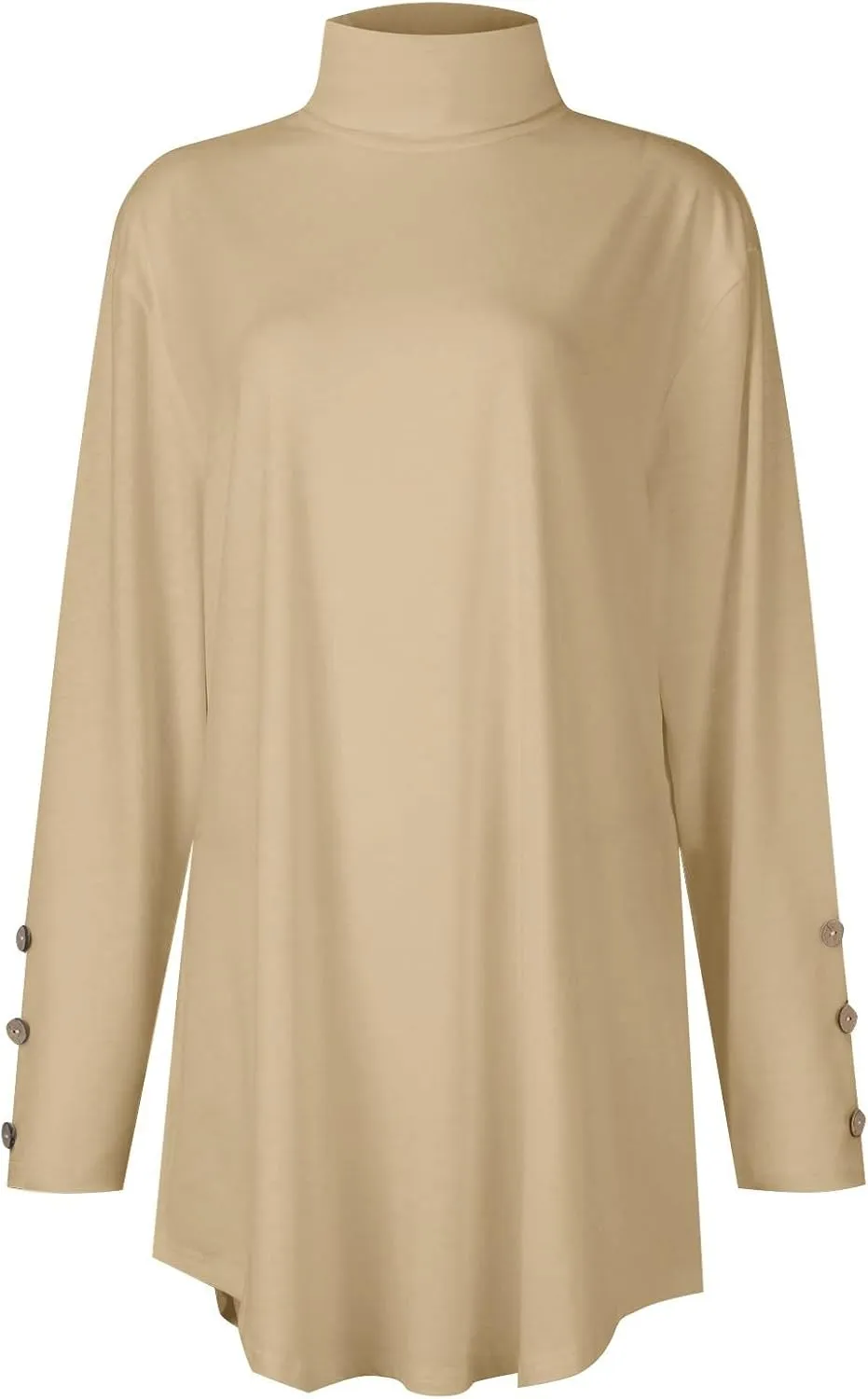 Tunic Sweatshirts for Women Spring Fashion Long Shirts to Wear with Leggings Casual Turtleneck Long Sleeve Pullover Tops