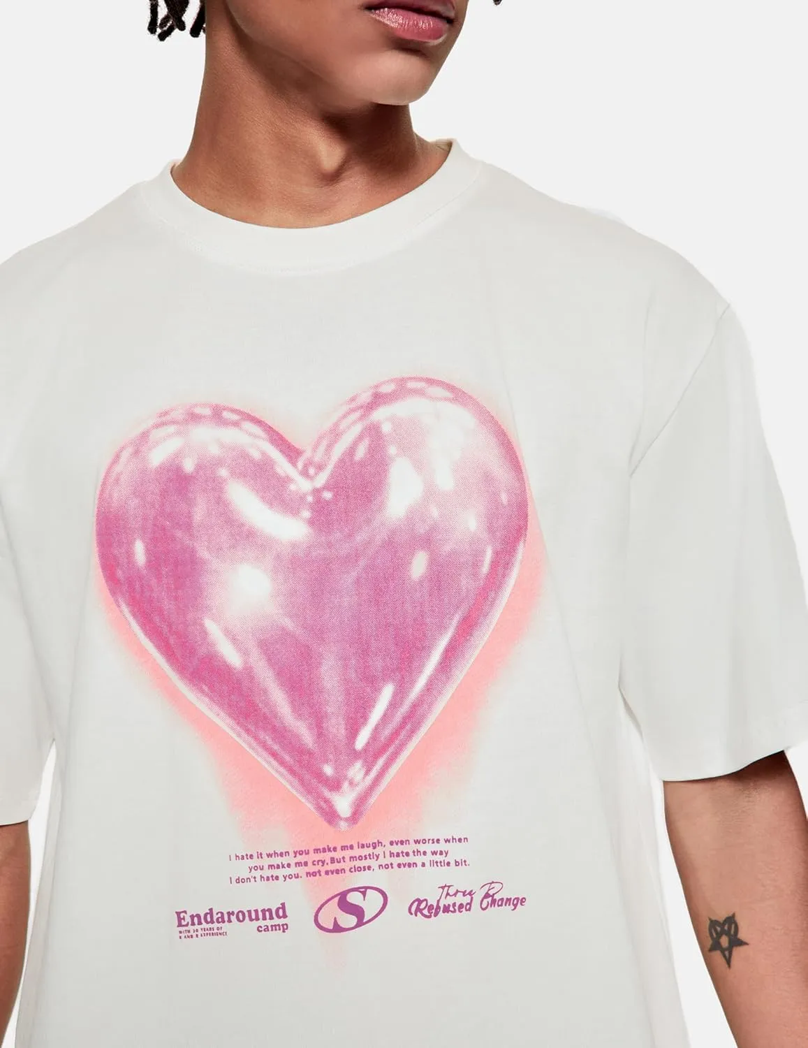 Vamtac Love Balloon Graphic Tees Men Y2k Oversized Cute Tshirts Summer Heart Short Sleeve Cotton Tops