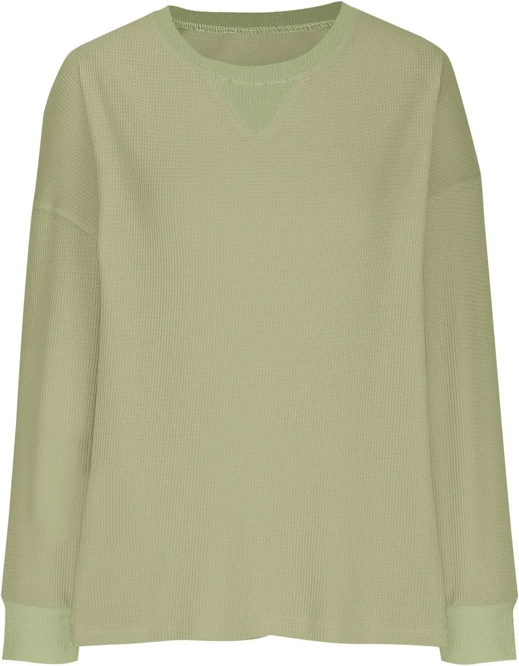 Waffle Oversized Sweatshirts for Women Long Sleeve Crewneck Pullovers 2025 Spring Fall Casual Shirts Fashion Tunics