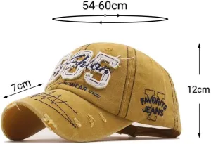Washed Baseball Cap for Men Women Adjustable Distressed Denim Hat Dad Hat Trucker Hat