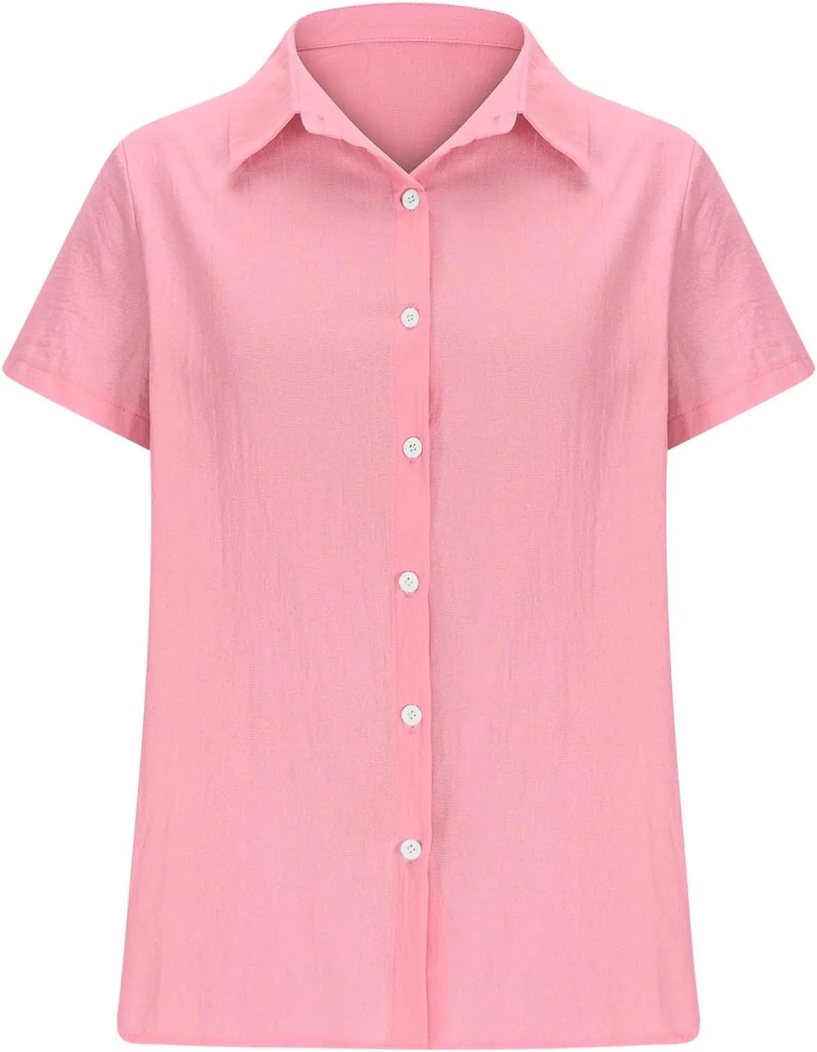 Women Cotton Linen Tunic Tops Gauze Summer Casual Blouse Short Sleeve Button Down Shirts Loose Fit Beach Clothes 2025