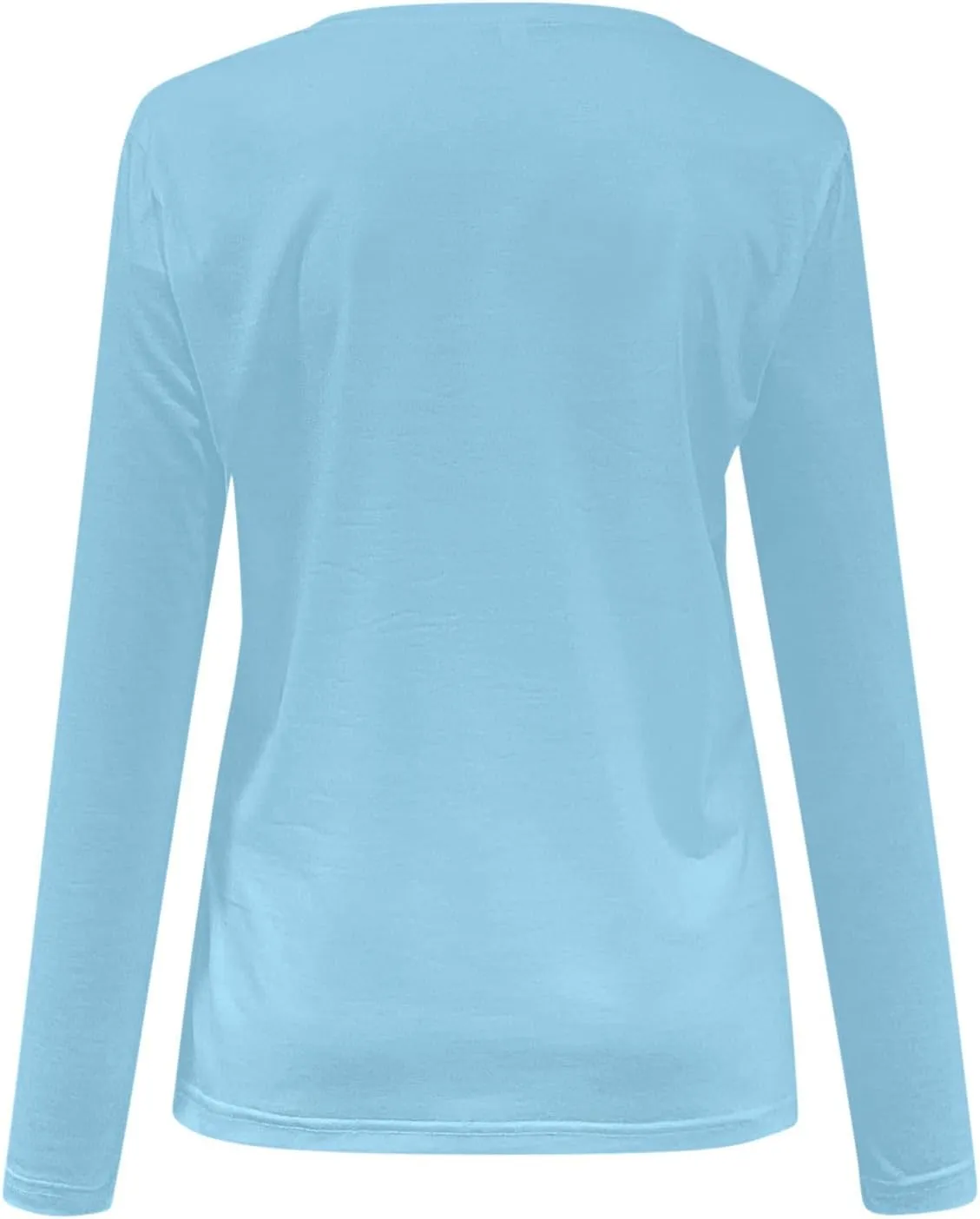 Women's Basic Long Sleeve Tunics Tops V Neck Casual Cute Shirts Fall Loose Fit Blouses Tees Pullover Sweatshirts