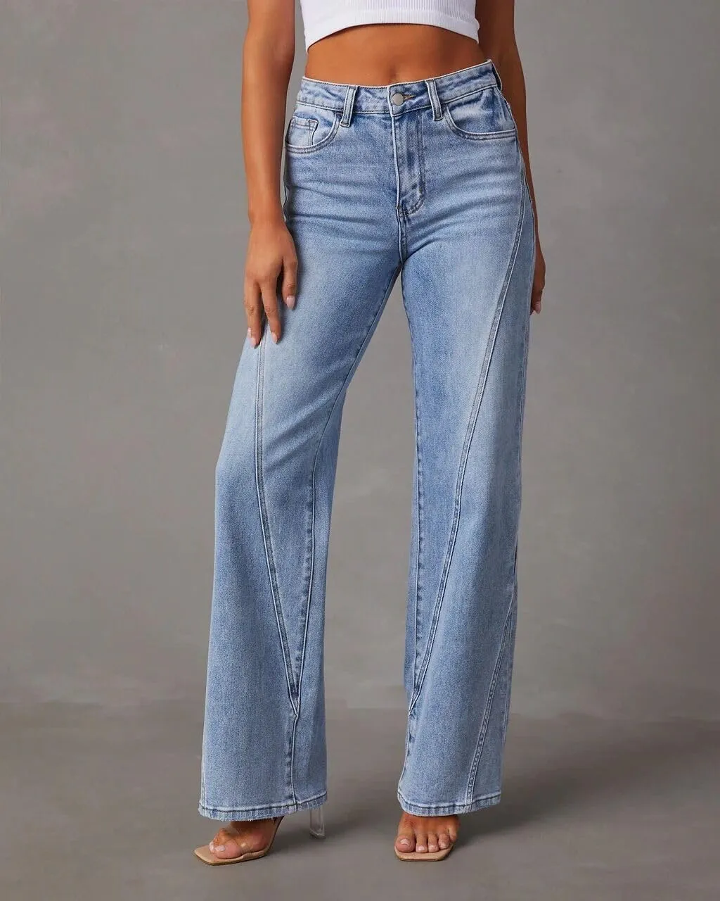 Women's Boyfriend Jeans Stretchy Ripped Distressed Denim Pants S-XXL