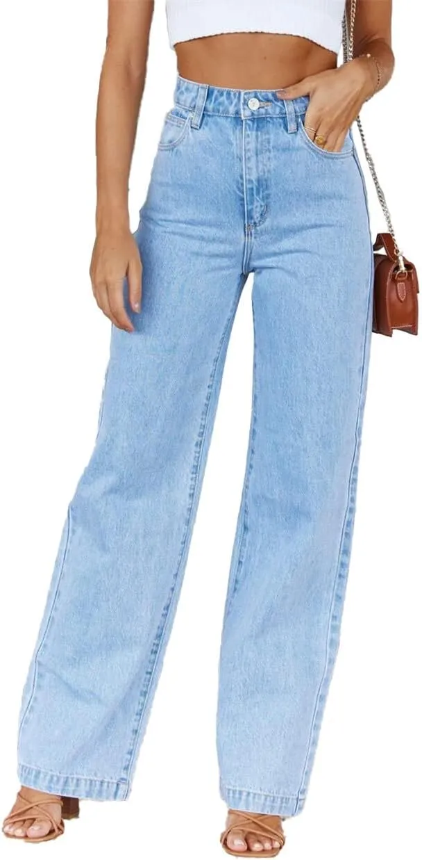 Women's Boyfriend Jeans Stretchy Ripped Distressed Denim Pants S-XXL