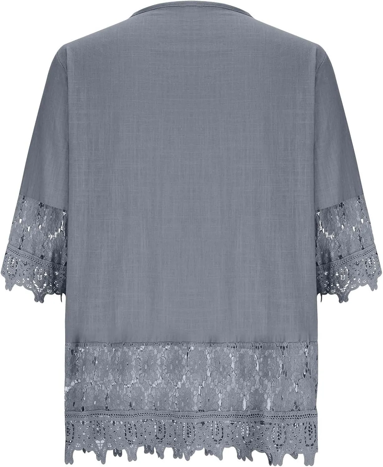 Women's Floral Print Linen Short Sleeve T Shirt Summer Basic Casual Oversized Blouses V-Neck Loose Tshirt