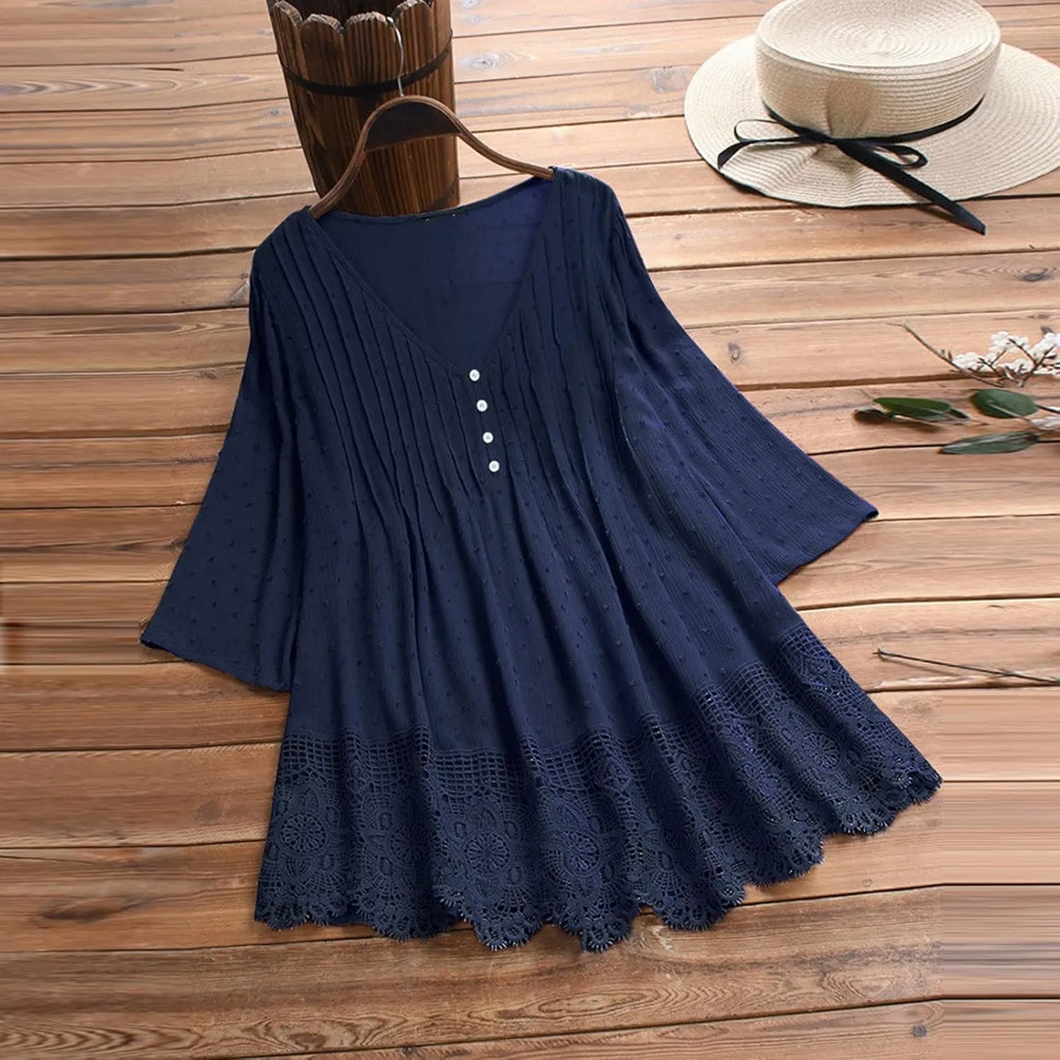 Womens Linen Shirts V Neck Button Down Blouses Collar Oversized Tops Short Sleeve Loose Fit T-Shirt