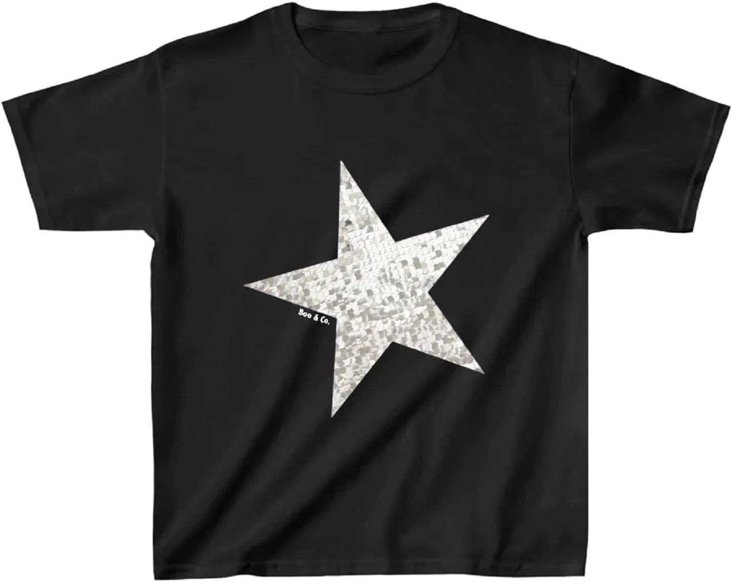 Y2k Cute Star Graphic Baby Tee Short Sleeve Print Crop Top Aesthetic Vintage Teen Girl School Season Shirts Streetwear