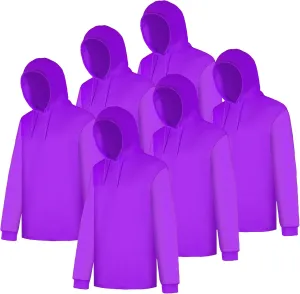 Z&Q LABOR Safety Long Sleeve High Visibility Construction Basic Work Shirts for Men with Hood 3pcs