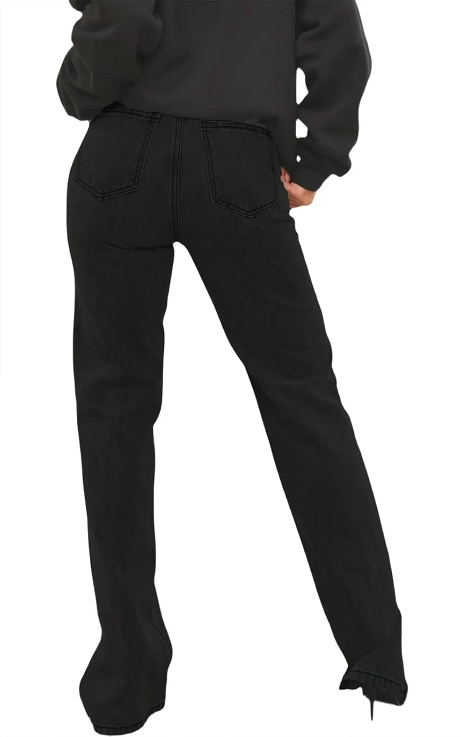ZERMOM Women's Skinny Ripped Jeans Stretch Mid Rise Destroyed Distressed Denim Pants