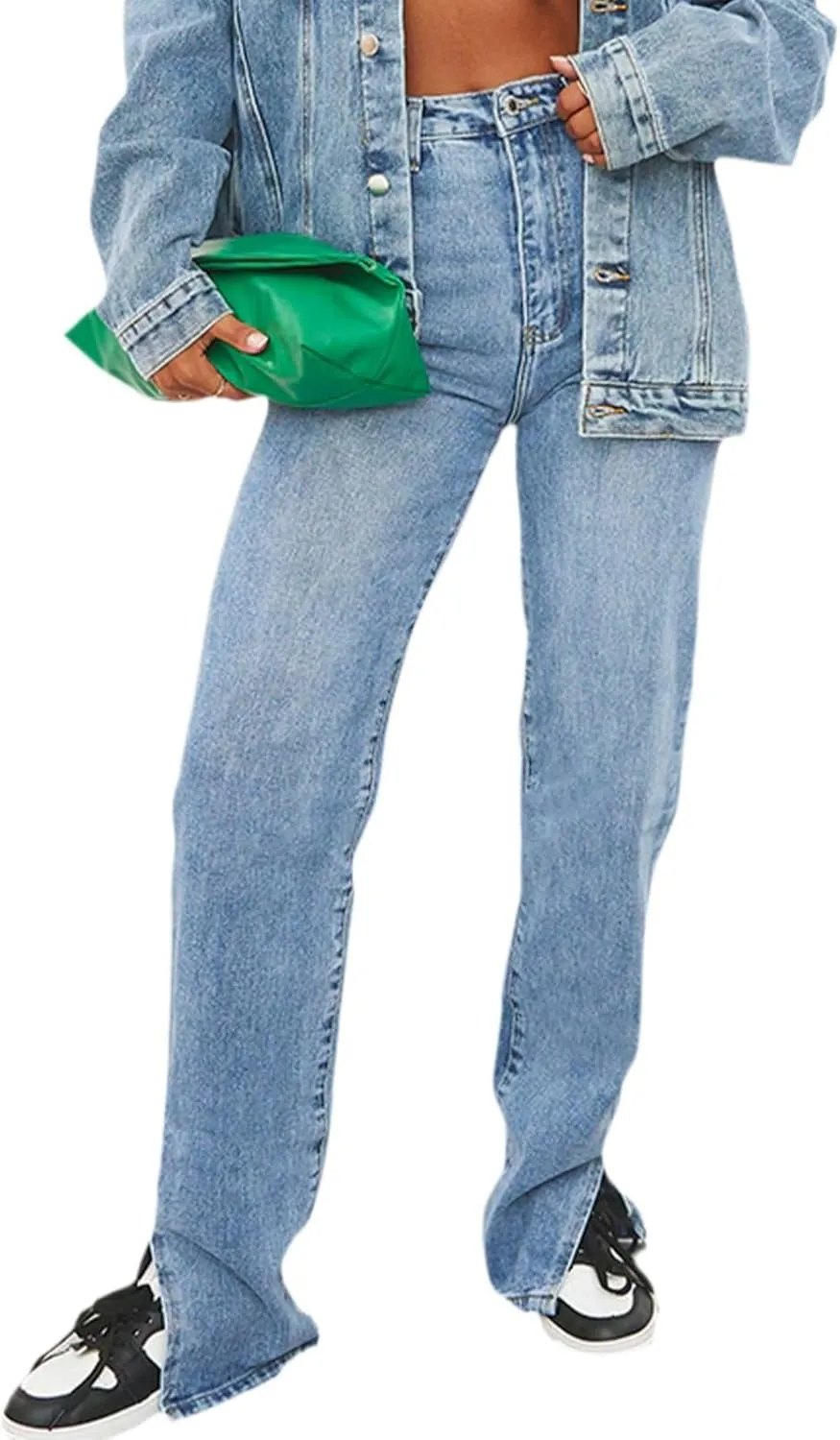 ZERMOM Women's Skinny Ripped Jeans Stretch Mid Rise Destroyed Distressed Denim Pants
