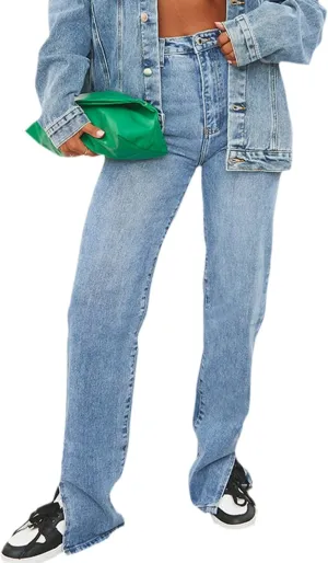 ZERMOM Women's Skinny Ripped Jeans Stretch Mid Rise Destroyed Distressed Denim Pants
